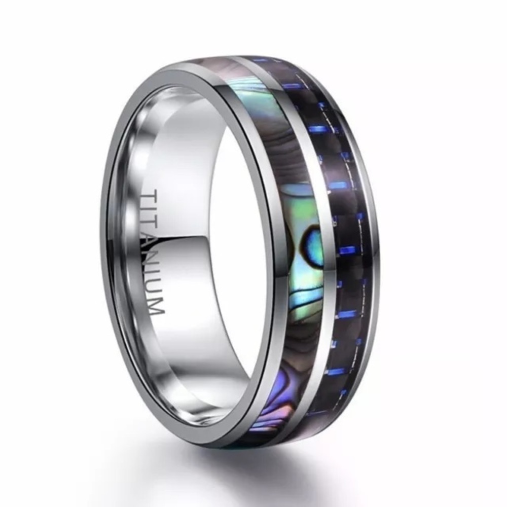 👑Men 8MM wide titanium steel ring ❤️5 star loved